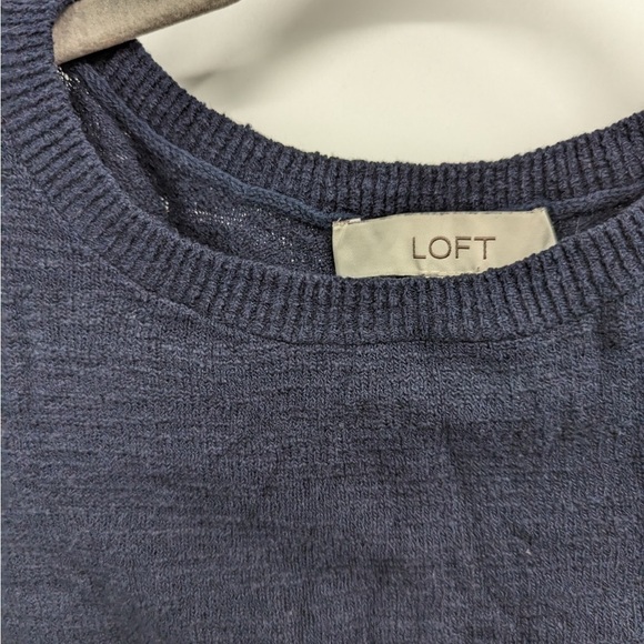 Loft women’s blue‎ knit, sweater size medium - Picture 2 of 6